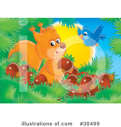 Royalty-Free (RF) Squirrel Clipart Illustration by Alex Bannykh - Stock Sample #30499