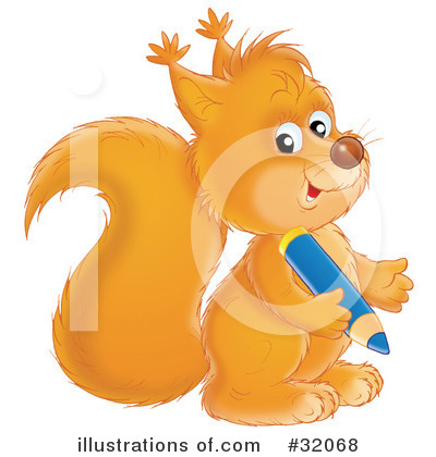 Royalty-Free (RF) Squirrel Clipart Illustration by Alex Bannykh - Stock Sample #32068