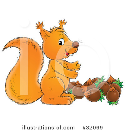Royalty-Free (RF) Squirrel Clipart Illustration by Alex Bannykh - Stock Sample #32069