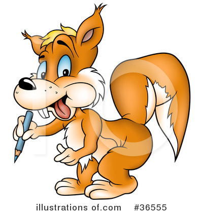 Royalty-Free (RF) Squirrel Clipart Illustration by dero - Stock Sample #36555
