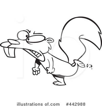Royalty-Free (RF) Squirrel Clipart Illustration by toonaday - Stock Sample #442988