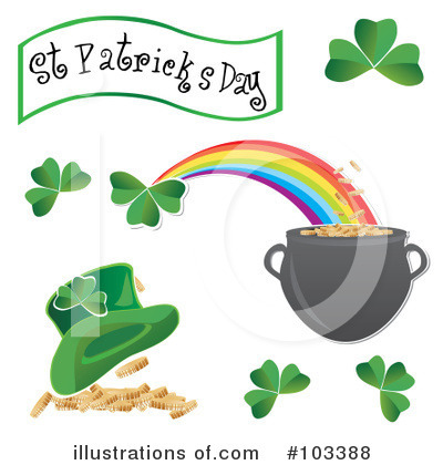 Royalty-Free (RF) St Patricks Day Clipart Illustration by MilsiArt - Stock Sample #103388