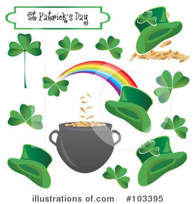 Royalty-Free (RF) St Patricks Day Clipart Illustration by MilsiArt - Stock Sample #103395