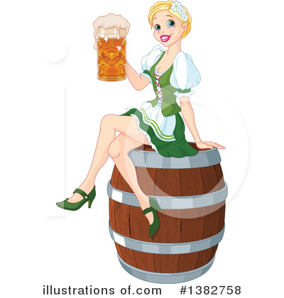 Beer Maiden Clipart #1382758 by Pushkin