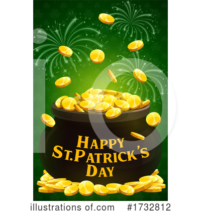Pot Of Gold Clipart #1732812 by Vector Tradition SM