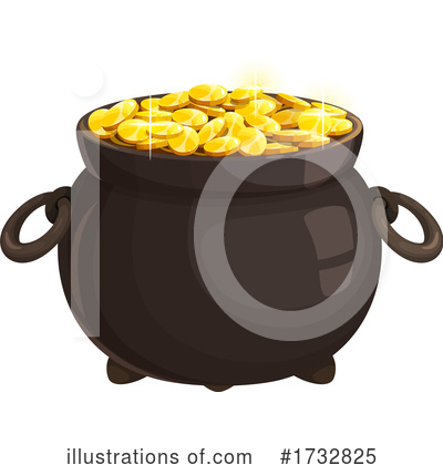 Pot Of Gold Clipart #1732825 by Vector Tradition SM