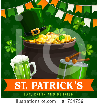 Pot Of Gold Clipart #1734759 by Vector Tradition SM