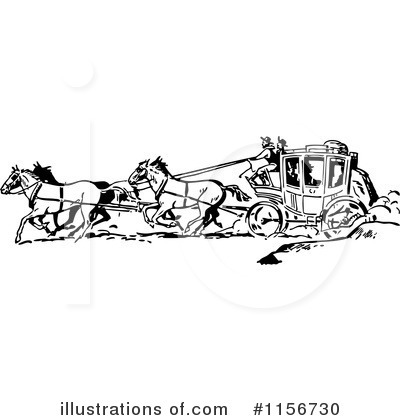 Royalty-Free (RF) Stagecoach Clipart Illustration by BestVector - Stock Sample #1156730
