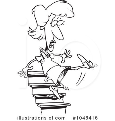 Royalty-Free (RF) Stairs Clipart Illustration by toonaday - Stock Sample #1048416