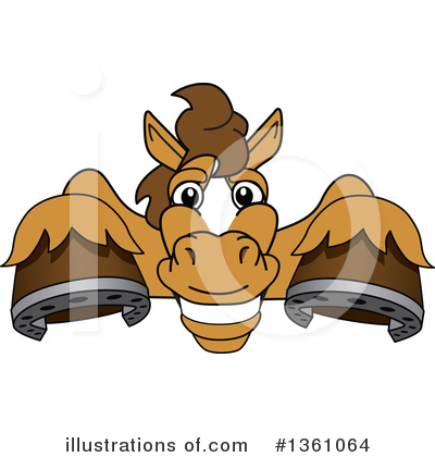Royalty-Free (RF) Stallion School Mascot Clipart Illustration by Mascot Junction - Stock Sample #1361064