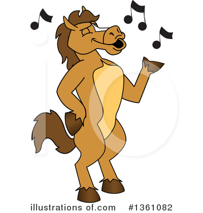 Royalty-Free (RF) Stallion School Mascot Clipart Illustration by Mascot Junction - Stock Sample #1361082