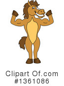 Stallion School Mascot Clipart #1361086 by Mascot Junction