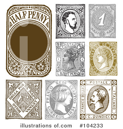 Postage Stamp Clipart #104233 by BestVector