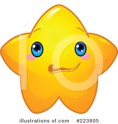 Royalty-Free (RF) Star Character Clipart Illustration by Pushkin - Stock Sample #223805