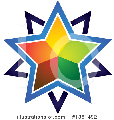 Royalty-Free (RF) Star Clipart Illustration by ColorMagic - Stock Sample #1381492