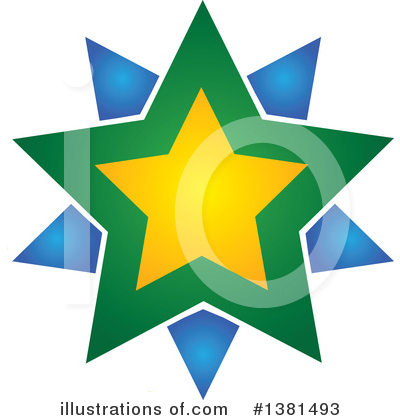 Royalty-Free (RF) Star Clipart Illustration by ColorMagic - Stock Sample #1381493