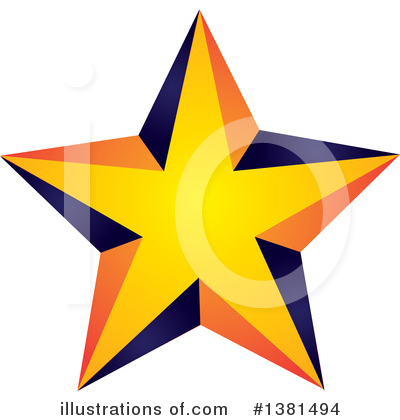 Royalty-Free (RF) Star Clipart Illustration by ColorMagic - Stock Sample #1381494