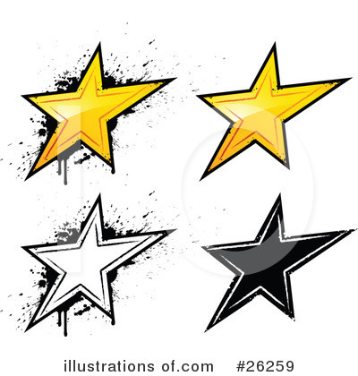 Royalty-Free (RF) Star Clipart Illustration by beboy - Stock Sample #26259