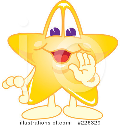 Royalty-Free (RF) Star Mascot Clipart Illustration by Mascot Junction - Stock Sample #226329