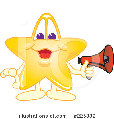 Royalty-Free (RF) Star Mascot Clipart Illustration by Mascot Junction - Stock Sample #226332