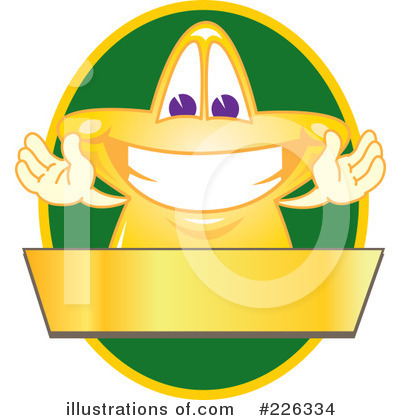 Royalty-Free (RF) Star Mascot Clipart Illustration by Mascot Junction - Stock Sample #226334