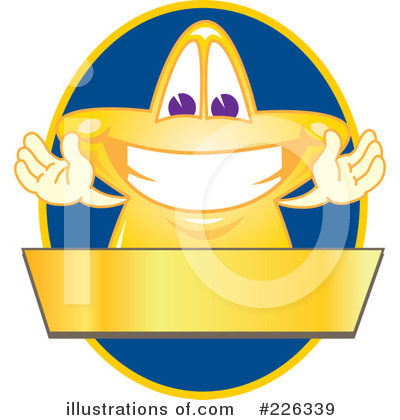 Royalty-Free (RF) Star Mascot Clipart Illustration by Mascot Junction - Stock Sample #226339