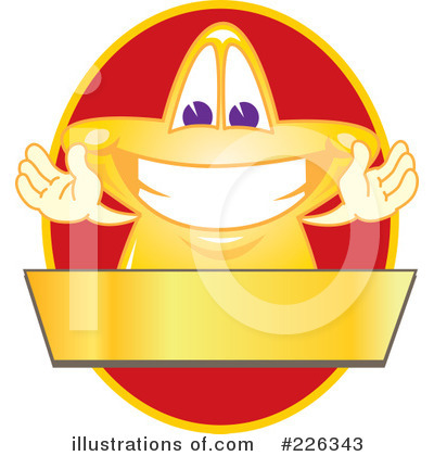 Royalty-Free (RF) Star Mascot Clipart Illustration by Mascot Junction - Stock Sample #226343