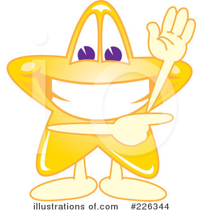 Royalty-Free (RF) Star Mascot Clipart Illustration by Mascot Junction - Stock Sample #226344