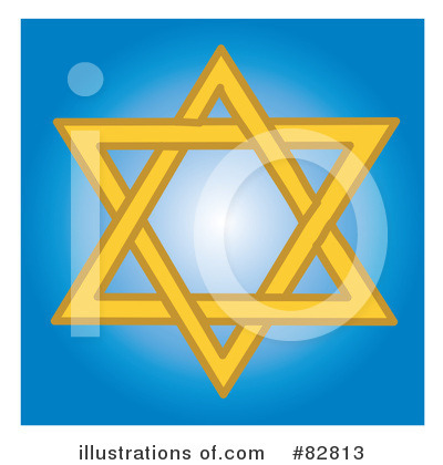 Royalty-Free (RF) Star Of David Clipart Illustration by Pams Clipart - Stock Sample #82813