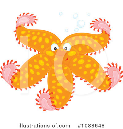 Royalty-Free (RF) Starfish Clipart Illustration by Alex Bannykh - Stock Sample #1088648