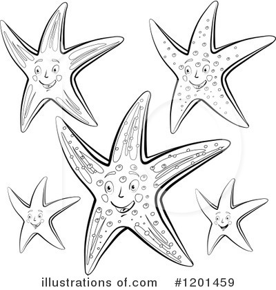 Royalty-Free (RF) Starfish Clipart Illustration by merlinul - Stock Sample #1201459