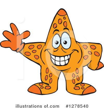 Royalty-Free (RF) Starfish Clipart Illustration by Dennis Holmes Designs - Stock Sample #1278540