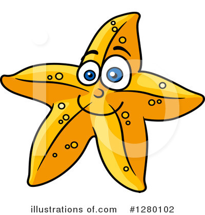 Royalty-Free (RF) Starfish Clipart Illustration by Vector Tradition SM - Stock Sample #1280102