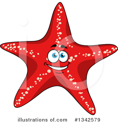 Royalty-Free (RF) Starfish Clipart Illustration by Vector Tradition SM - Stock Sample #1342579