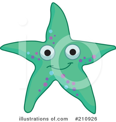 Royalty-Free (RF) Starfish Clipart Illustration by Pushkin - Stock Sample #210926