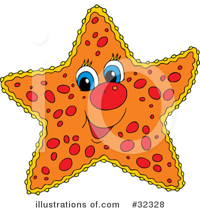 Royalty-Free (RF) Starfish Clipart Illustration by Alex Bannykh - Stock Sample #32328