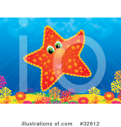 Royalty-Free (RF) Starfish Clipart Illustration by Alex Bannykh - Stock Sample #32612