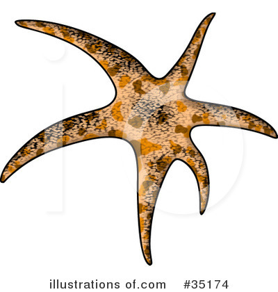 Royalty-Free (RF) Starfish Clipart Illustration by dero - Stock Sample #35174