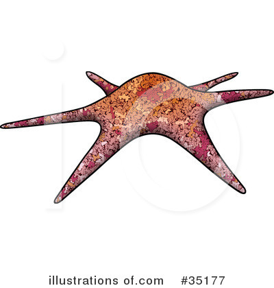 Royalty-Free (RF) Starfish Clipart Illustration by dero - Stock Sample #35177