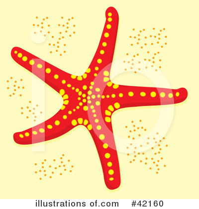 Royalty-Free (RF) Starfish Clipart Illustration by Cherie Reve - Stock Sample #42160