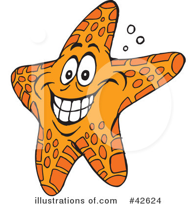 Royalty-Free (RF) Starfish Clipart Illustration by Dennis Holmes Designs - Stock Sample #42624