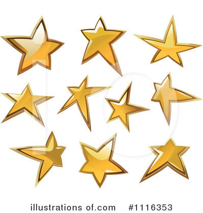 Golden Star Clipart #1116353 by Vector Tradition SM
