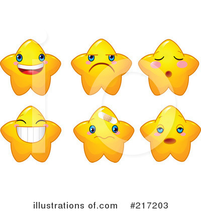 Royalty-Free (RF) Stars Clipart Illustration by Pushkin - Stock Sample #217203
