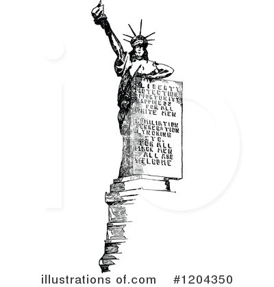 Royalty-Free (RF) Statue Of Liberty Clipart Illustration by Prawny Vintage - Stock Sample #1204350