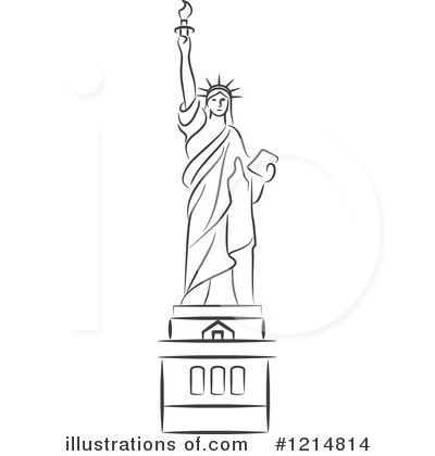 Royalty-Free (RF) Statue Of Liberty Clipart Illustration by Vector Tradition SM - Stock Sample #1214814