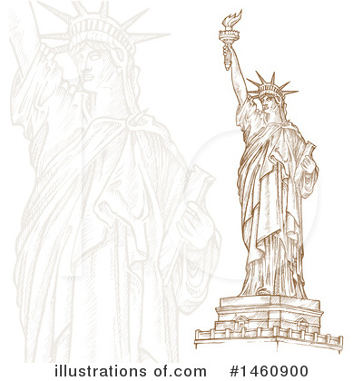 Royalty-Free (RF) Statue Of Liberty Clipart Illustration by Domenico Condello - Stock Sample #1460900