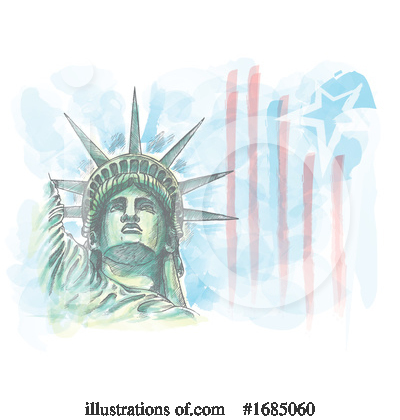 Royalty-Free (RF) Statue Of Liberty Clipart Illustration by Domenico Condello - Stock Sample #1685060