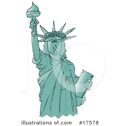 Royalty-Free (RF) Statue Of Liberty Clipart Illustration by djart - Stock Sample #17578