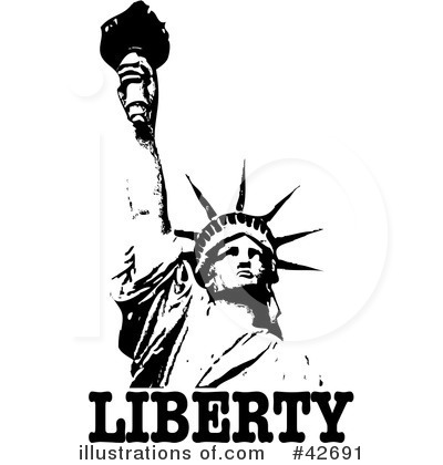 Royalty-Free (RF) Statue Of Liberty Clipart Illustration by Dennis Holmes Designs - Stock Sample #42691