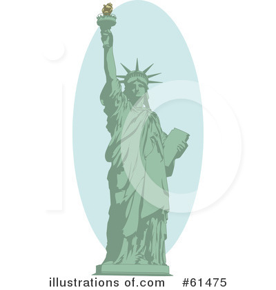 Royalty-Free (RF) Statue Of Liberty Clipart Illustration by r formidable - Stock Sample #61475
